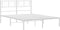 vidaXL - Bedframe - met - hoofdbord - metaal - wit - 135x190 - cm