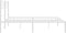 vidaXL - Bedframe - met - hoofdbord - metaal - wit - 135x190 - cm