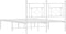 vidaXL - Bedframe - met - hoofdbord - metaal - wit - 135x190 - cm