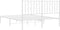 vidaXL - Bedframe - met - hoofdbord - metaal - wit - 135x190 - cm