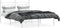 vidaXL - Bedframe - met - hoofdbord - metaal - wit - 135x190 - cm