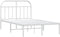 vidaXL - Bedframe - met - hoofdbord - metaal - wit - 135x190 - cm