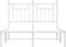 vidaXL - Bedframe - met - hoofdbord - metaal - wit - 135x190 - cm