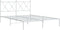 vidaXL - Bedframe - met - hoofdbord - metaal - wit - 135x190 - cm