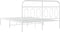 vidaXL - Bedframe - met - hoofdbord - metaal - wit - 135x190 - cm