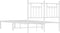 vidaXL - Bedframe - met - hoofdbord - metaal - wit - 135x190 - cm