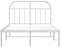 vidaXL - Bedframe - met - hoofdbord - metaal - wit - 135x190 - cm