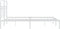 vidaXL - Bedframe - met - hoofdbord - metaal - wit - 135x190 - cm