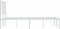 vidaXL - Bedframe - met - hoofdbord - metaal - wit - 135x190 - cm