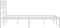 vidaXL - Bedframe - met - hoofdbord - metaal - wit - 135x190 - cm
