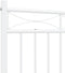 vidaXL - Bedframe - met - hoofdbord - metaal - wit - 135x190 - cm