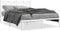 vidaXL - Bedframe - met - hoofdbord - metaal - wit - 135x190 - cm