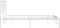 vidaXL - Bedframe - met - hoofdbord - metaal - wit - 135x190 - cm