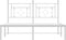 vidaXL - Bedframe - met - hoofdbord - metaal - wit - 135x190 - cm