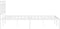 vidaXL - Bedframe - met - hoofdbord - metaal - wit - 135x190 - cm