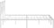 vidaXL - Bedframe - met - hoofdbord - metaal - wit - 135x190 - cm