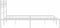 vidaXL - Bedframe - met - hoofdbord - metaal - wit - 135x190 - cm