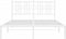 vidaXL - Bedframe - met - hoofdbord - metaal - wit - 135x190 - cm
