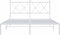vidaXL - Bedframe - met - hoofdbord - metaal - wit - 135x190 - cm