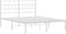 vidaXL - Bedframe - met - hoofdbord - metaal - wit - 135x190 - cm