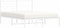vidaXL - Bedframe - met - hoofdbord - metaal - wit - 135x190 - cm