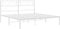 vidaXL - Bedframe - met - hoofdbord - metaal - wit - 135x190 - cm