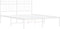 vidaXL - Bedframe - met - hoofdbord - metaal - wit - 135x190 - cm
