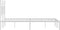 vidaXL - Bedframe - met - hoofdbord - metaal - wit - 135x190 - cm