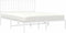 vidaXL - Bedframe - met - hoofdbord - metaal - wit - 135x190 - cm