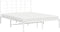 vidaXL - Bedframe - met - hoofdbord - metaal - wit - 135x190 - cm