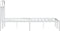 vidaXL - Bedframe - met - hoofdbord - metaal - wit - 135x190 - cm