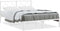 vidaXL - Bedframe - met - hoofdbord - metaal - wit - 135x190 - cm