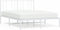 vidaXL - Bedframe - met - hoofdbord - metaal - wit - 140x190 - cm
