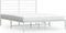 vidaXL - Bedframe - met - hoofdbord - metaal - wit - 140x190 - cm