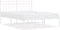 vidaXL - Bedframe - met - hoofdbord - metaal - wit - 140x190 - cm