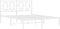 vidaXL - Bedframe - met - hoofdbord - metaal - wit - 140x190 - cm