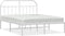 vidaXL - Bedframe - met - hoofdbord - metaal - wit - 140x190 - cm