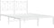 vidaXL - Bedframe - met - hoofdbord - metaal - wit - 140x190 - cm