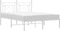 vidaXL - Bedframe - met - hoofdbord - metaal - wit - 140x190 - cm