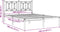 vidaXL - Bedframe - met - hoofdbord - metaal - wit - 140x190 - cm