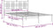 vidaXL - Bedframe - met - hoofdbord - metaal - wit - 140x190 - cm