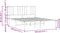 vidaXL - Bedframe - met - hoofdbord - metaal - wit - 140x190 - cm