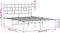 vidaXL - Bedframe - met - hoofdbord - metaal - wit - 140x190 - cm