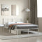 vidaXL - Bedframe - met - hoofdbord - metaal - wit - 140x190 - cm