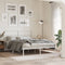 vidaXL - Bedframe - met - hoofdbord - metaal - wit - 140x190 - cm