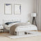 vidaXL - Bedframe - met - hoofdbord - metaal - wit - 140x190 - cm