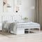 vidaXL - Bedframe - met - hoofdbord - metaal - wit - 140x190 - cm