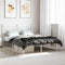 vidaXL - Bedframe - met - hoofdbord - metaal - wit - 140x190 - cm