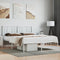 vidaXL - Bedframe - met - hoofdbord - metaal - wit - 140x190 - cm