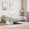 vidaXL - Bedframe - met - hoofdbord - metaal - wit - 140x190 - cm